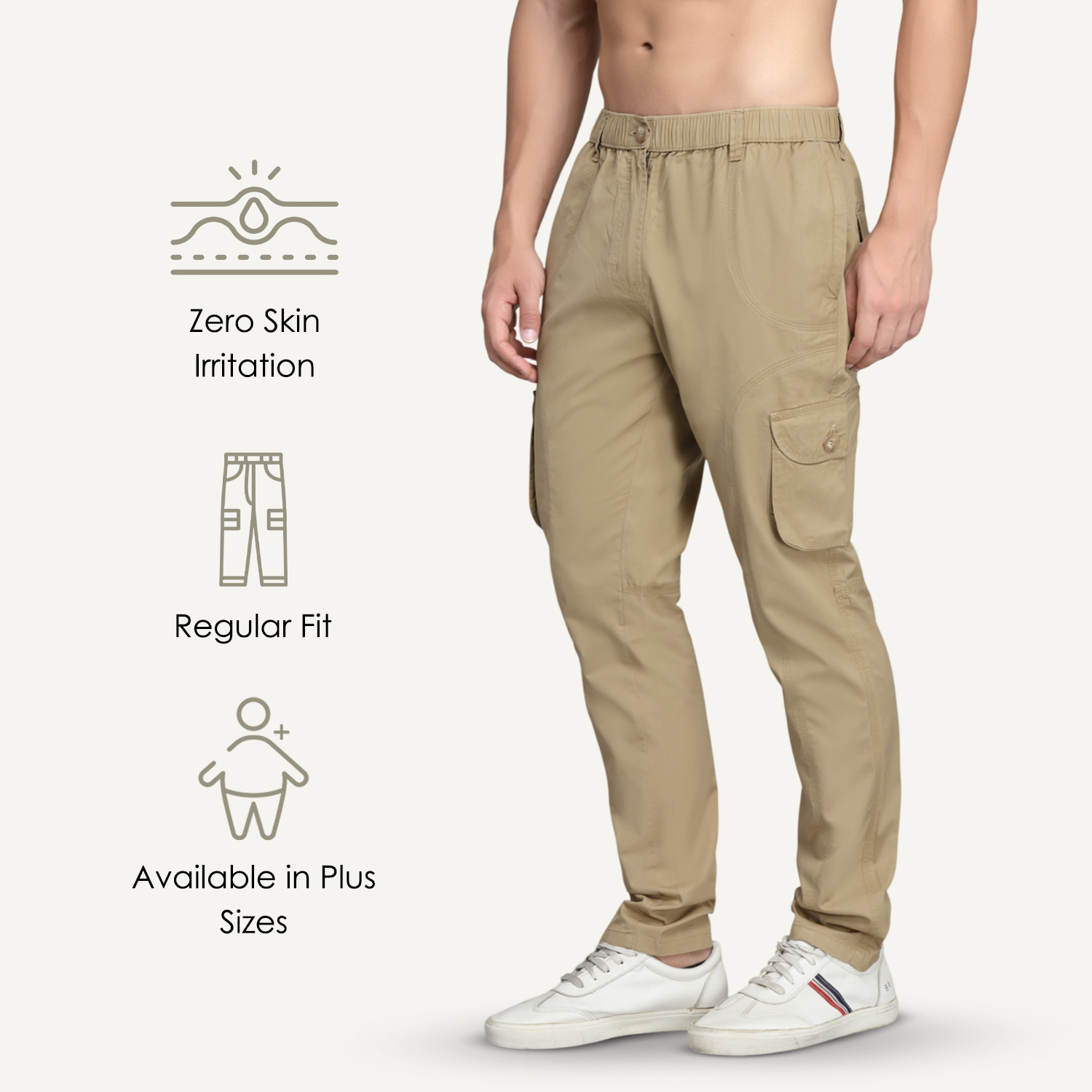 AIR UTILITY CARGOS - GRANOLA KHAKI