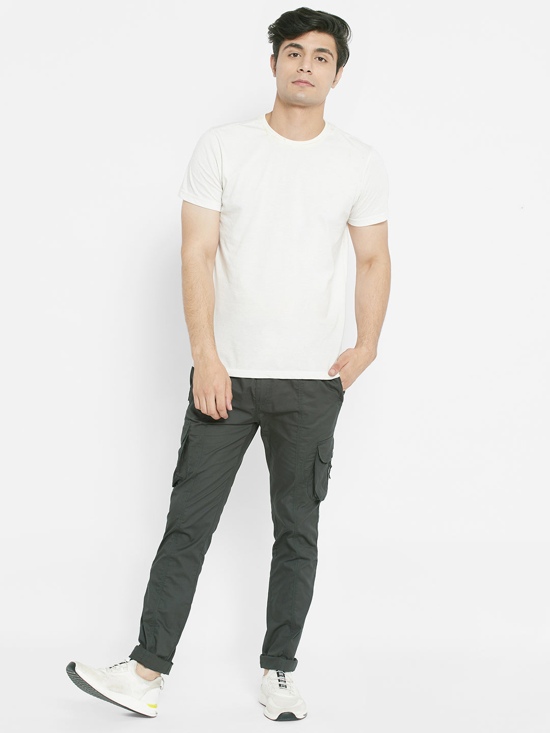 Urban Utility Cotton Cargos - SEAWEED OLIVE