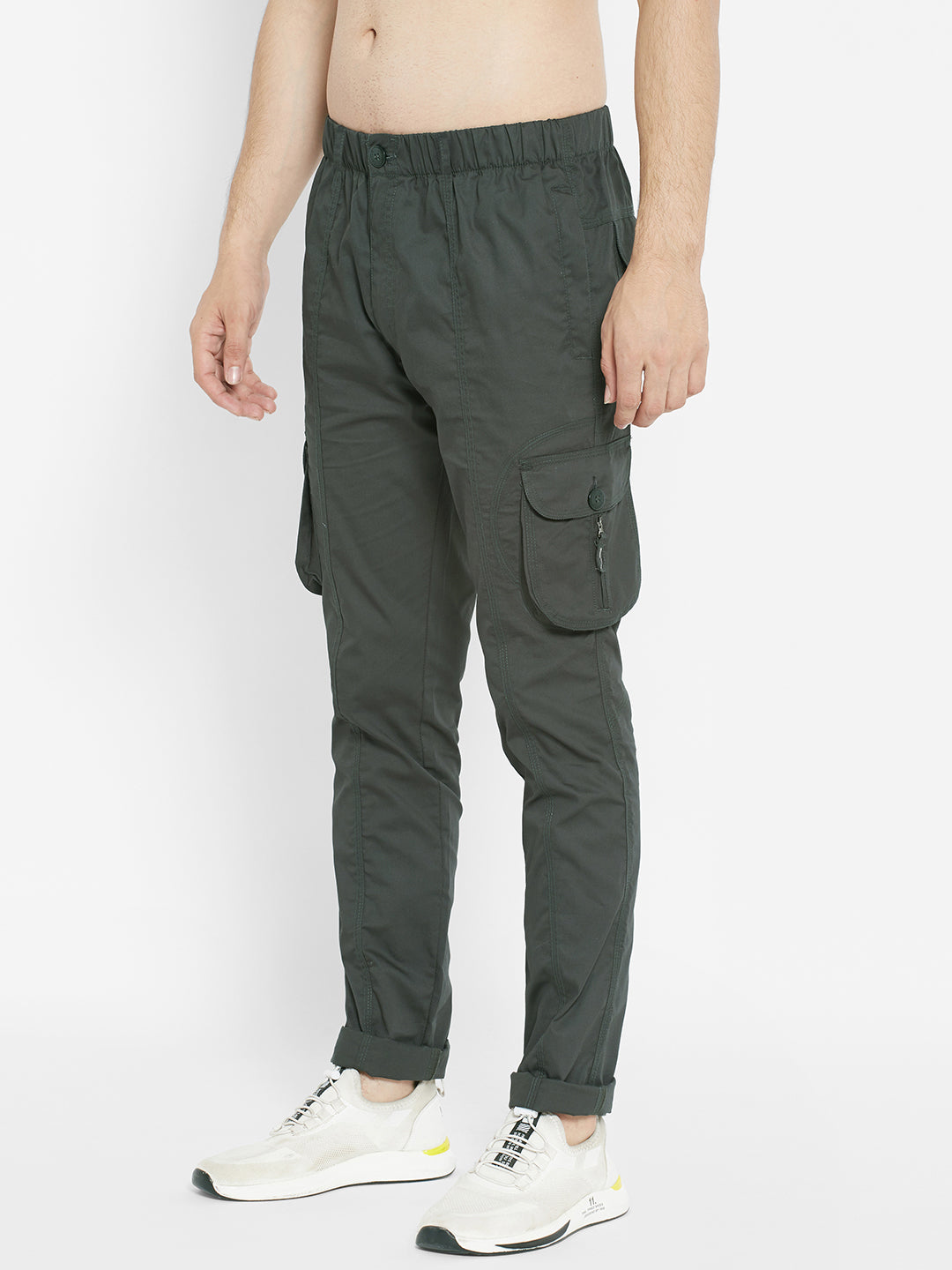 Urban Utility Cotton Cargos - SEAWEED OLIVE