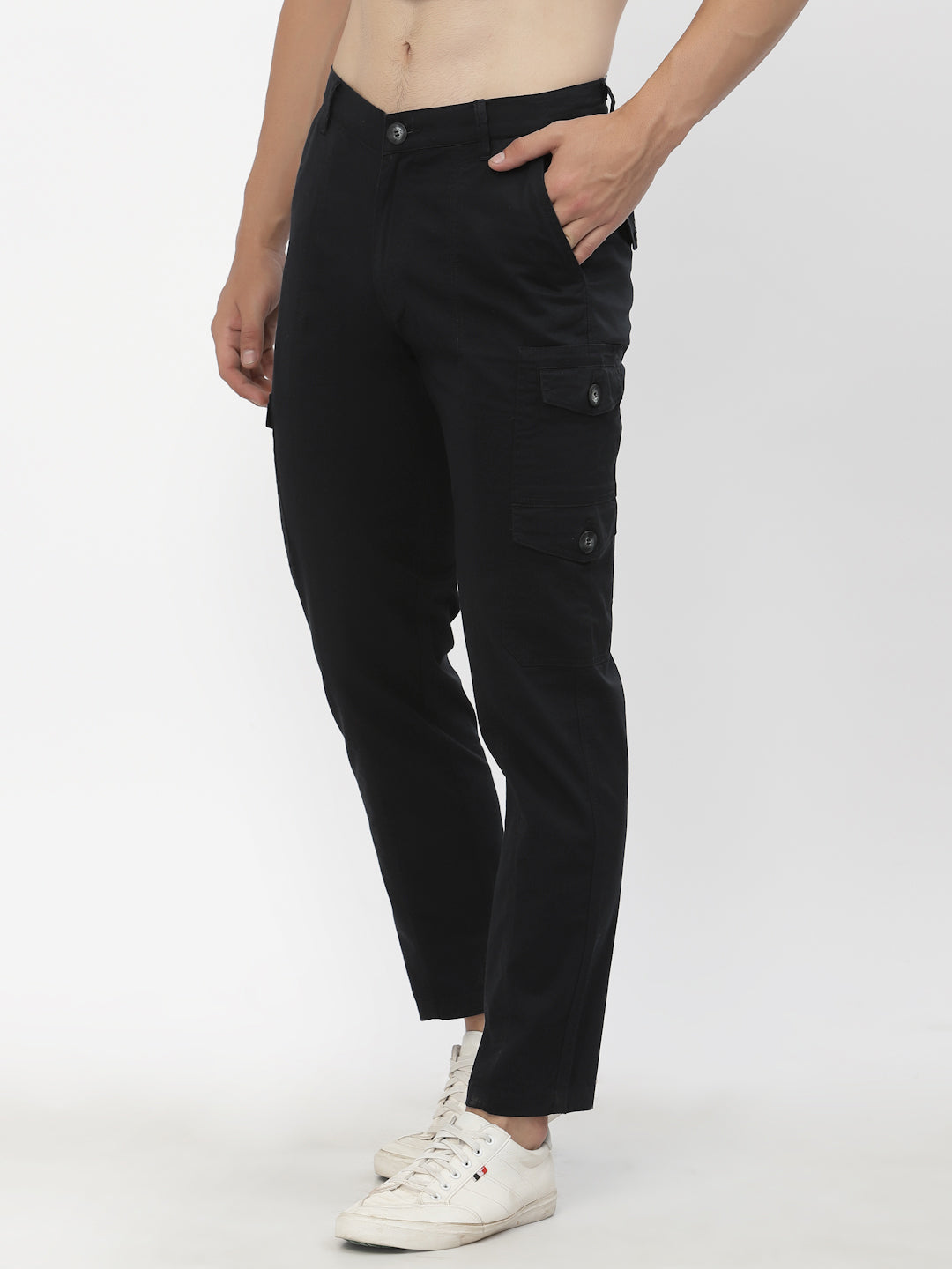 All Terrain Flex Cotton Cargos - SPIDER BLACK