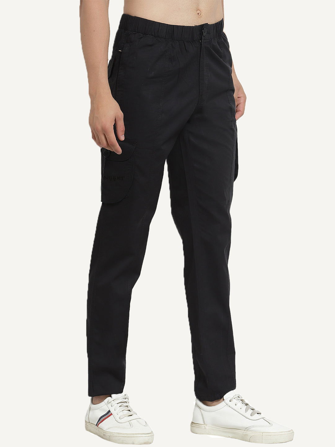 Urban Utility Cotton Cargos - SPIDER BLACK