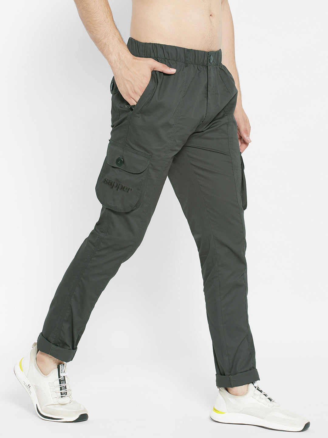 Urban Utility Cotton Cargos - SEAWEED OLIVE