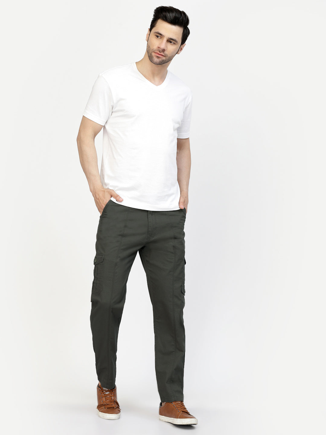 All Terrain Flex Cotton Cargos - SEAWEED OLIVE