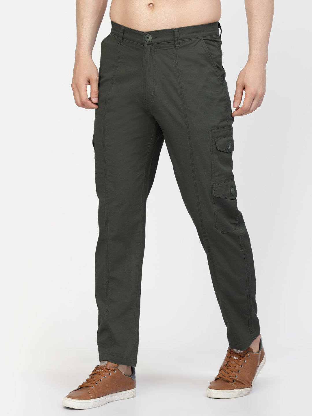 All Terrain Flex Cotton Cargos - SEAWEED OLIVE