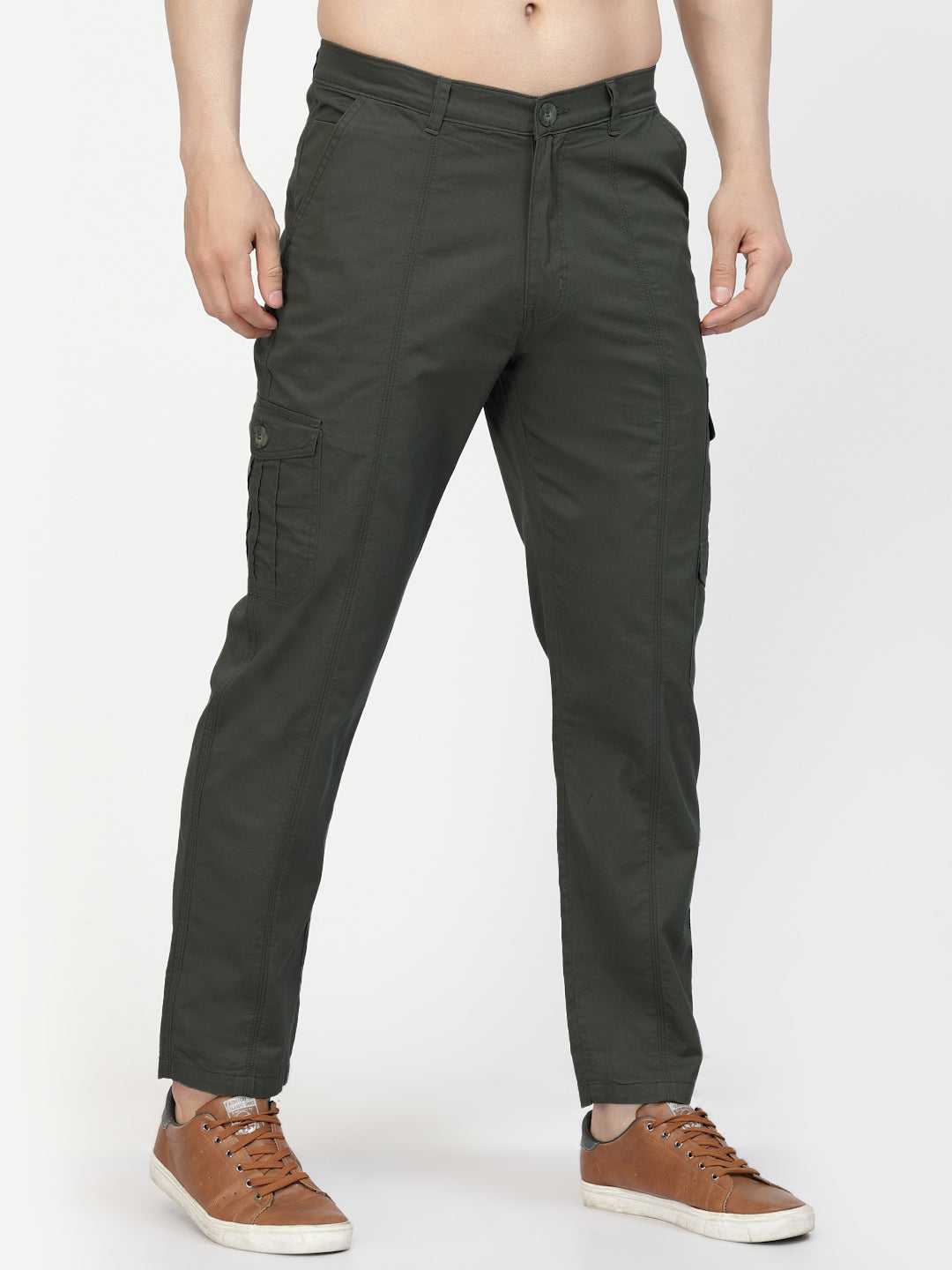 All Terrain Flex Cotton Cargos - SEAWEED OLIVE