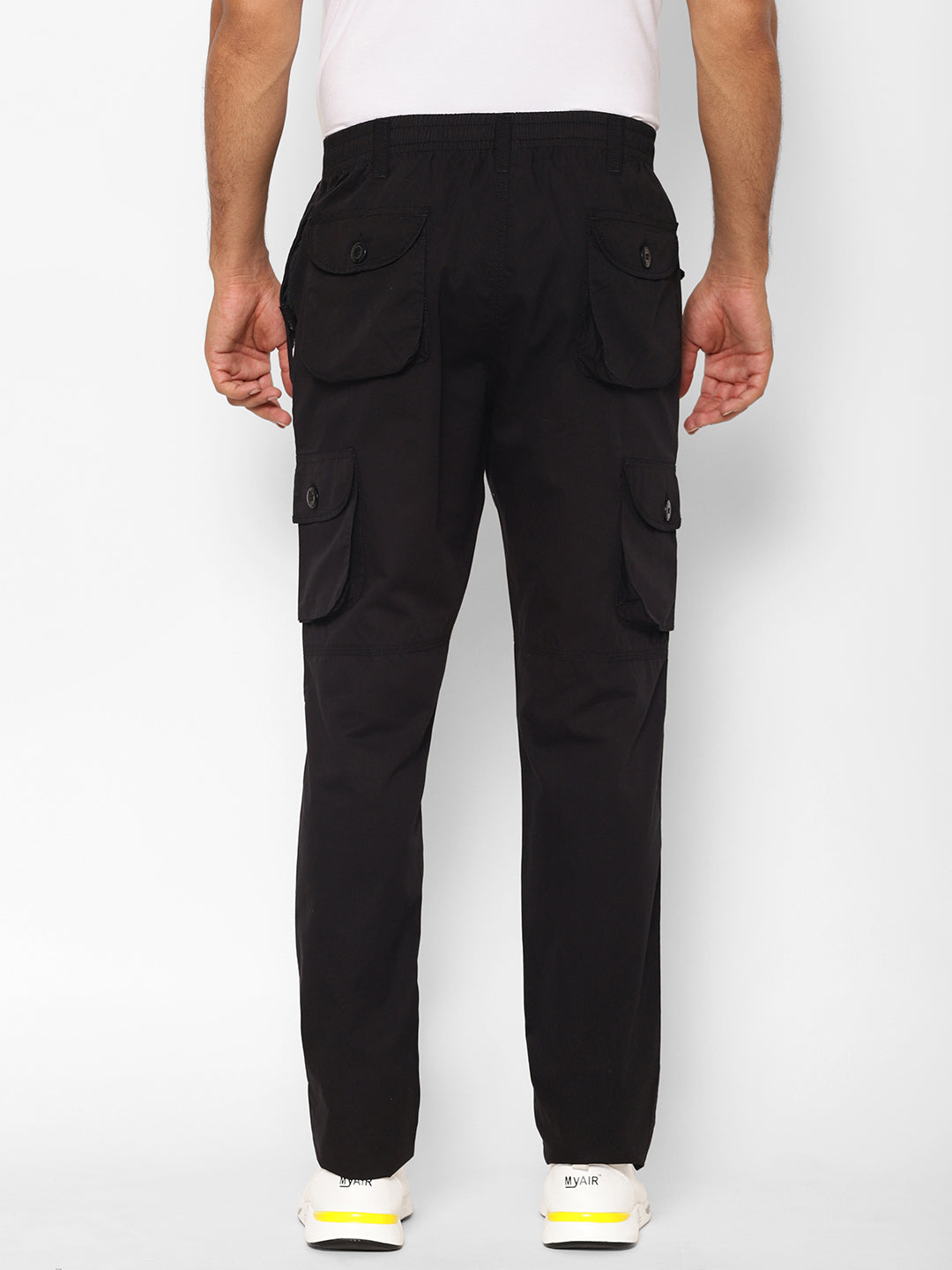 Urban Classics Men Cargo Jeans Pants 6-Pockets rinsed wash black