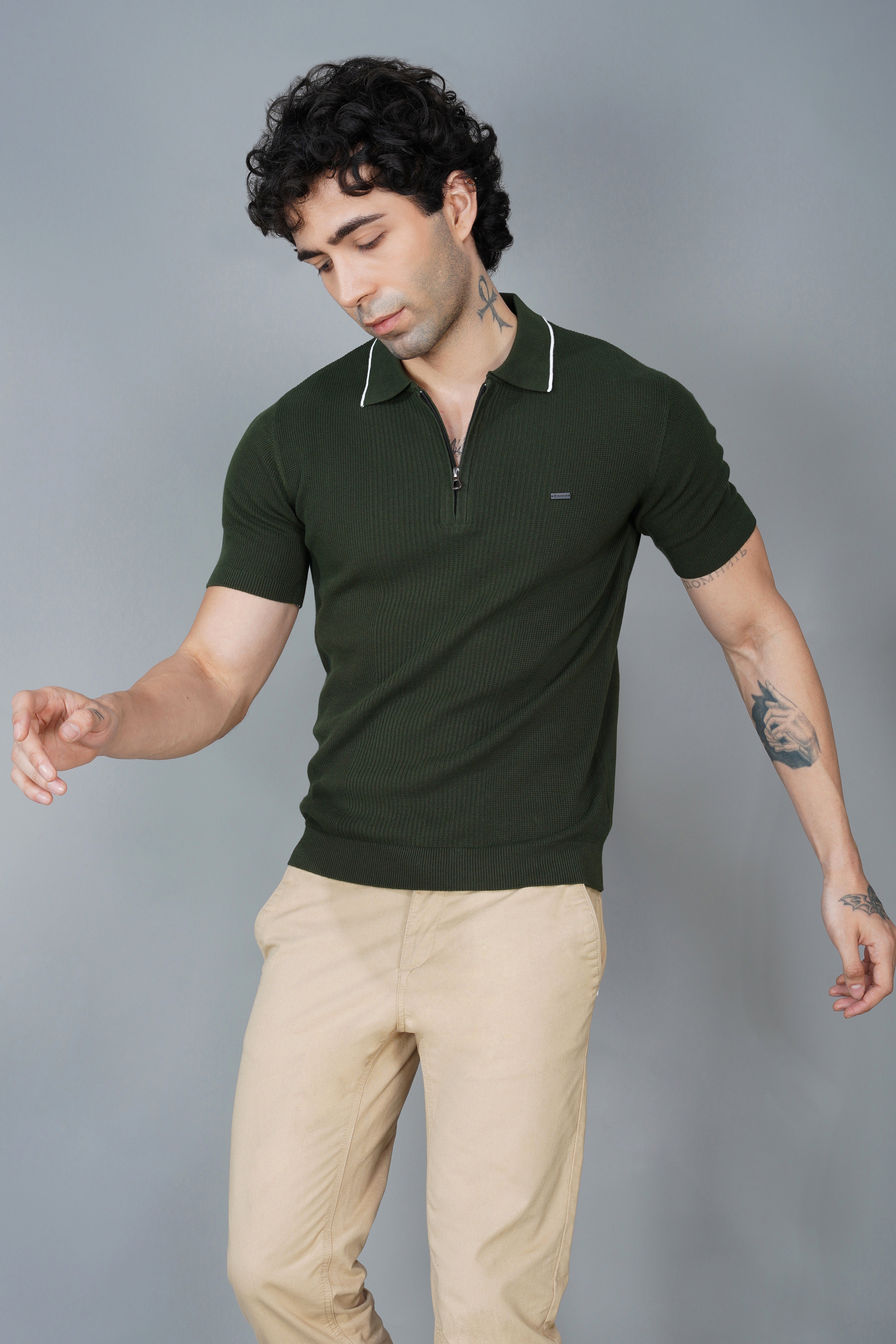 No-Curl AirKnit Cotton T-Shirt