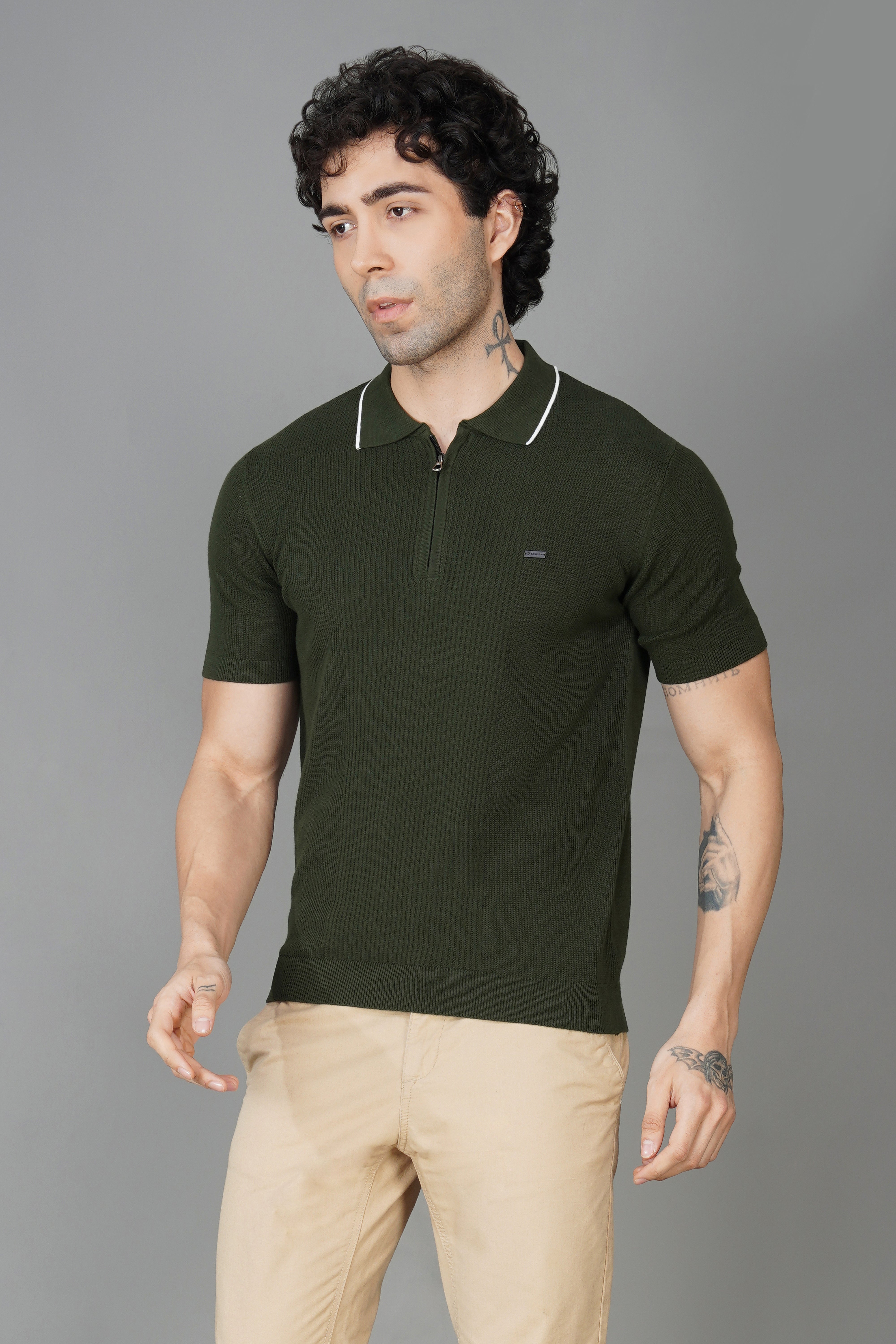 No-Curl AirKnit Cotton T-Shirt