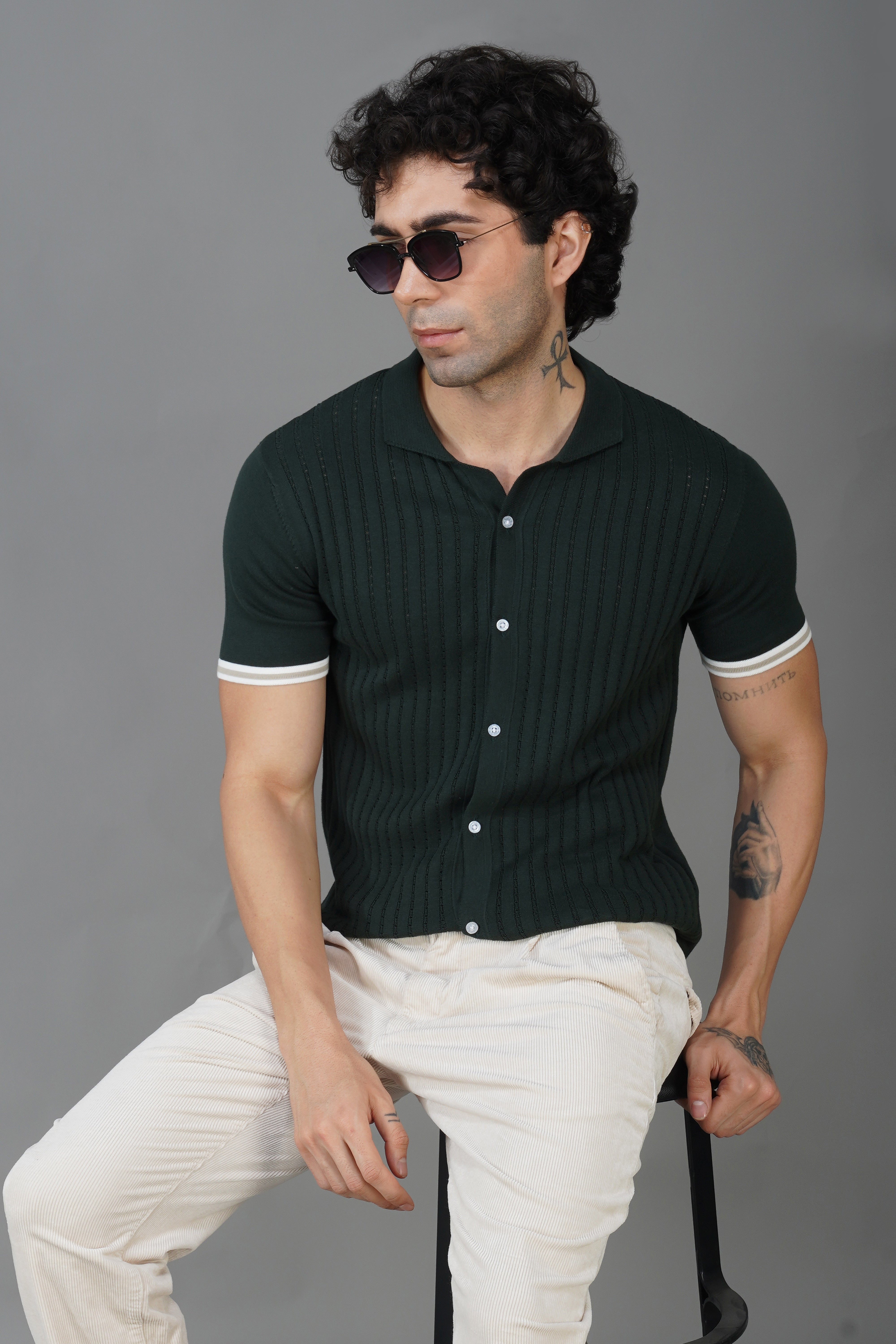 Flex Knit Shirt Charcoal Grey