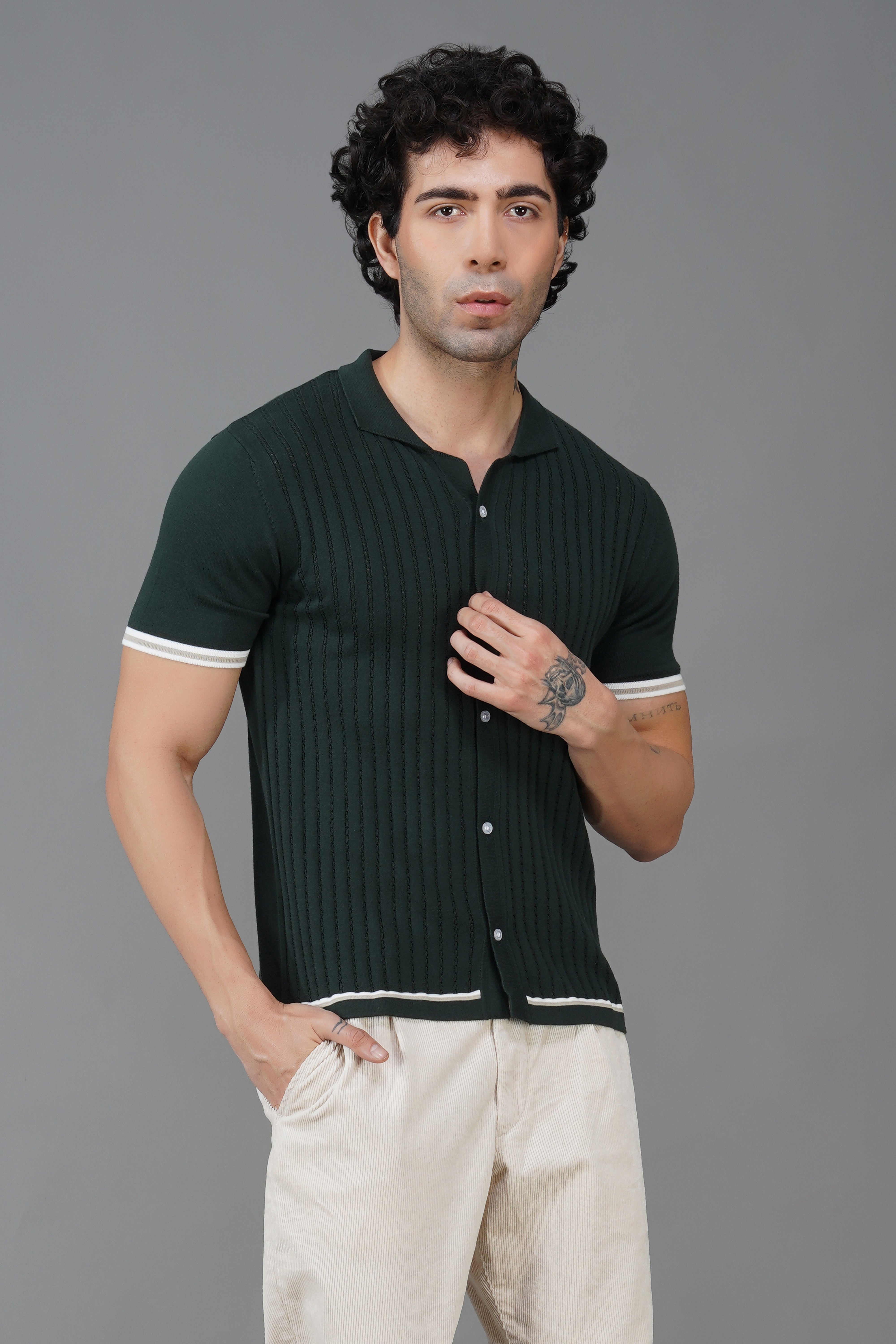Flex Knit Shirt Charcoal Grey