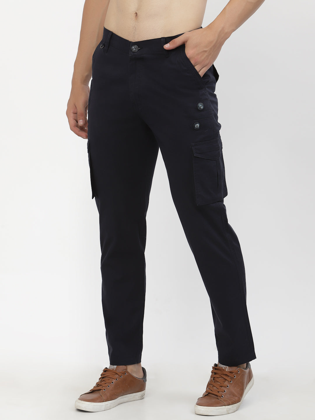 BUTTONS ON THE LOOP CARGO PANTS